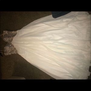 White floor length prom dress!